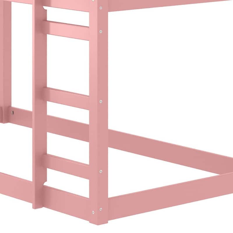 ACME Gaston II Twin Loft Bed in Pink Finish