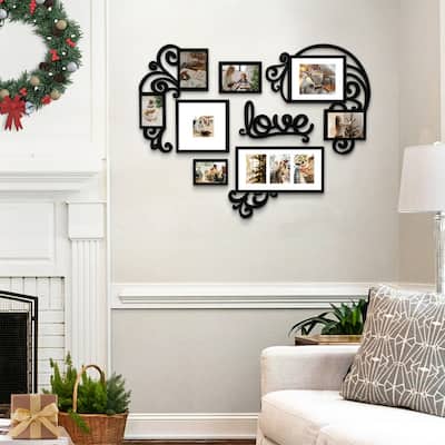 HELLO LAURA Heart-Shaped Photo Frame Set Wall Hanging Picture Frame