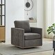 preview thumbnail 3 of 49, 30.7"W Square Swivel Accent Chair, 360° Club Lounge Armchair Charcoal