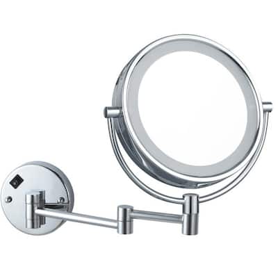 Nameeks Double Face Round LED 7X Magnifying Mirror Hardwired