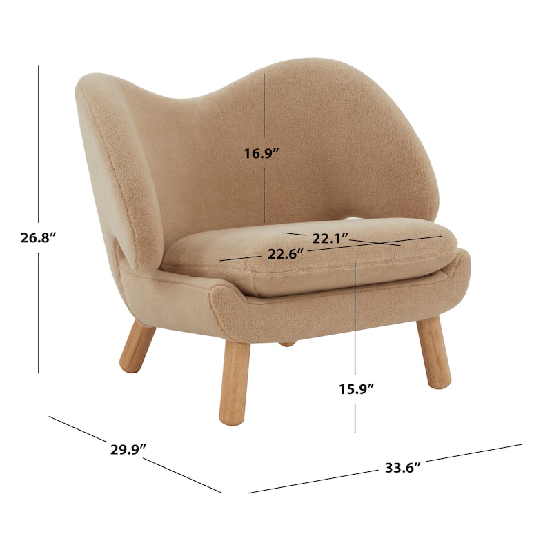 SAFAVIEH Couture Neljana Contemporary Accent Chair - 34 In. W x 30 In. D x 27 In. H - 34Wx30Dx27H