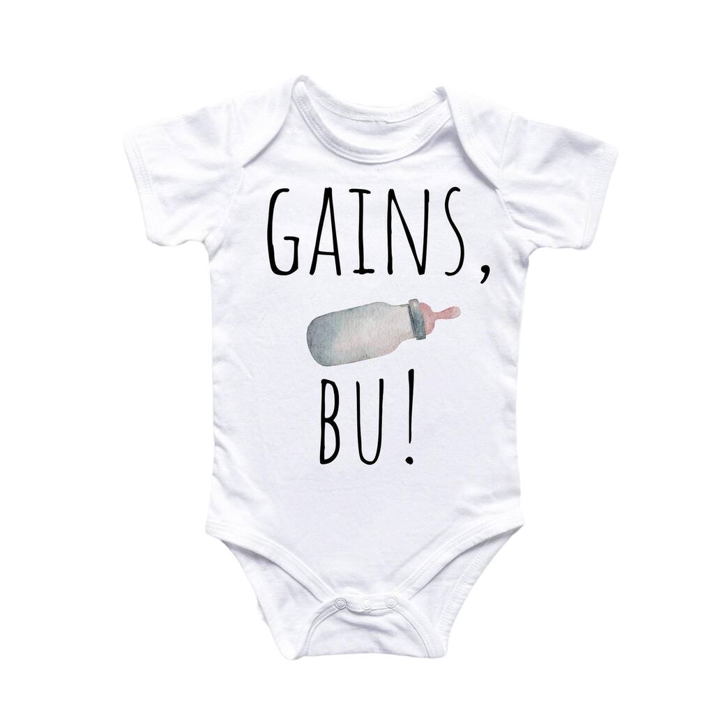 Gains Bu Hawaii - Baby Boy Girl Clothes Infant Bodysuit Funny Cute Newborn