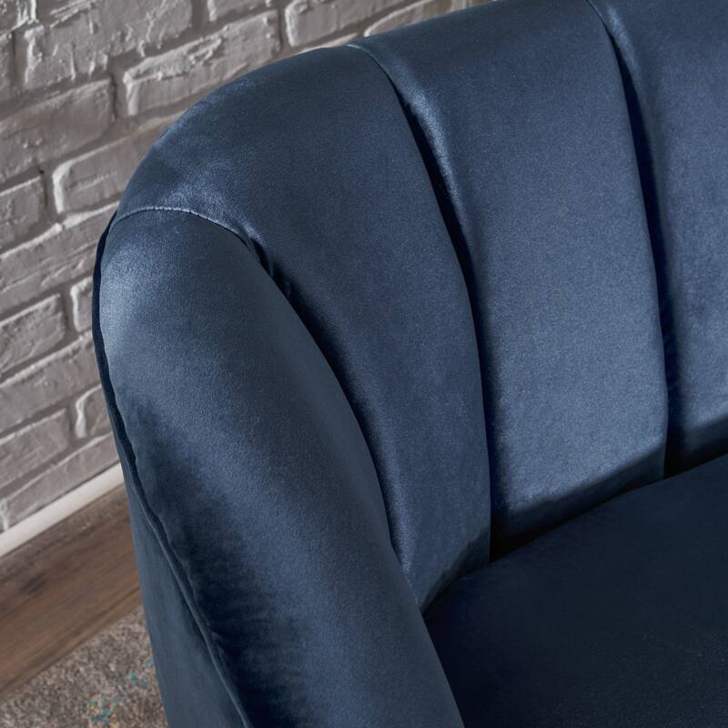 Modern 27.5" Upholstered Club Chair with Rubber Wood Legs for Living Room