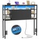 preview thumbnail 9 of 82, Headboards with Storage Shelves, Head Board with Power Outlet and LED Light for Bed Frame