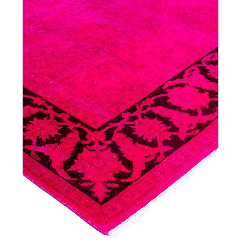 Overdyed One-of-a-Kind Hand-Knotted Area Rug - Pink - 4' 0" x 6' 4"