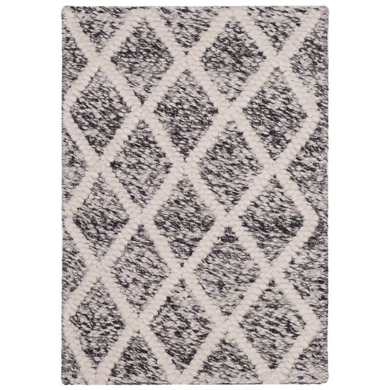 SAFAVIEH Handmade Natura Adelma Wool Rug - 2' x 3' - Ivory/Black