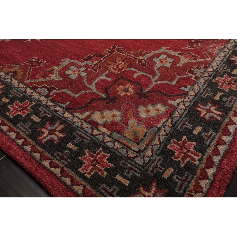 Hand Tufted Hand Made Wool Transitional Oriental Area Rug Pomegranate