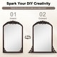 preview thumbnail 37 of 66, Arched Full-Length Solid Wood Carving Floor Mirror