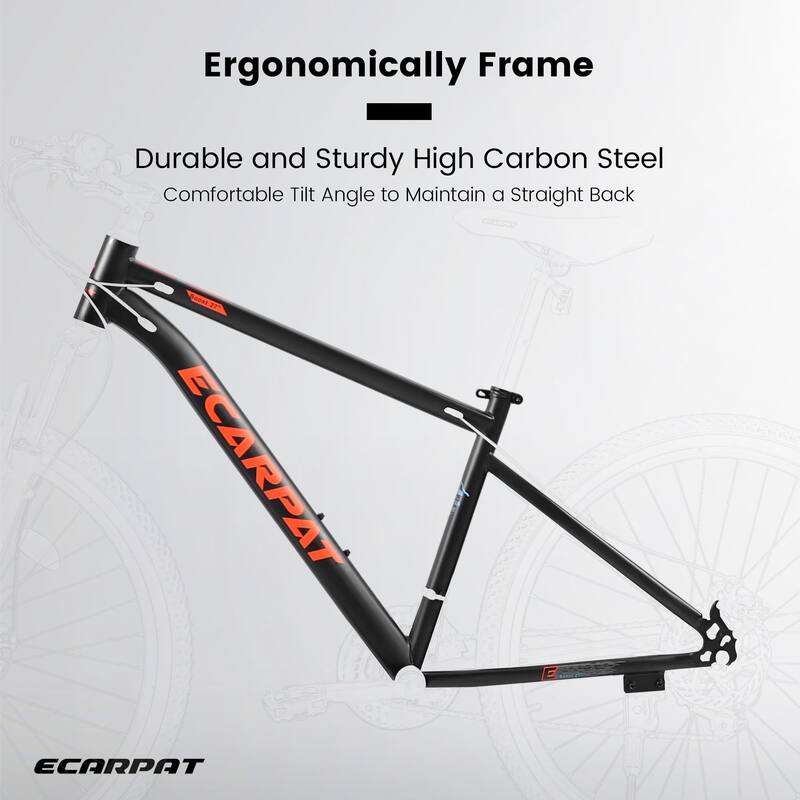 27 Inch Mountain Bike with High Carbon Steel Frame, Disc Brakes for Commuting, Travel and Adventures