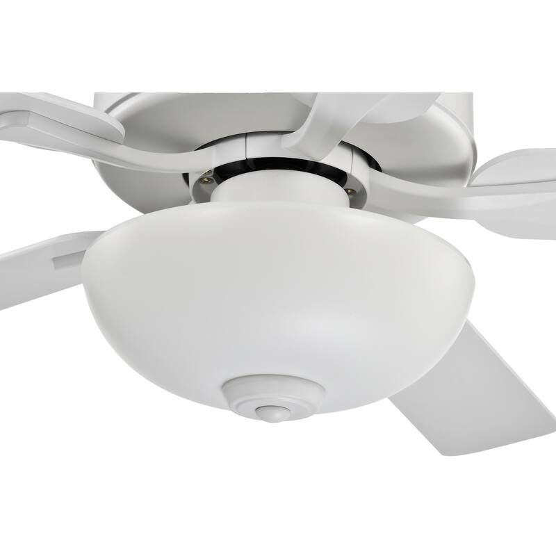 52-in Matte Black/Brushed Nickel/White 5-Blade Indoor Reversible Ceiling Fan with LED Light and Remote Control - 52 inch