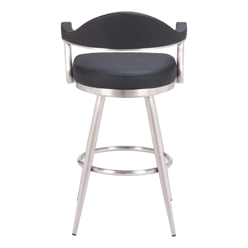 Vagur Swivel Barstool Black