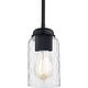 preview thumbnail 5 of 6, Quoizel Blanche Matte Black 1-light Mini Pendant