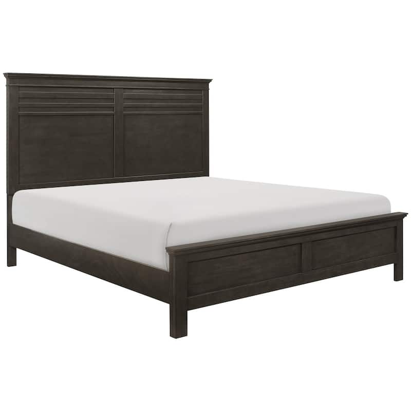 Hyacinthe Charcoal Gray Panel Bed