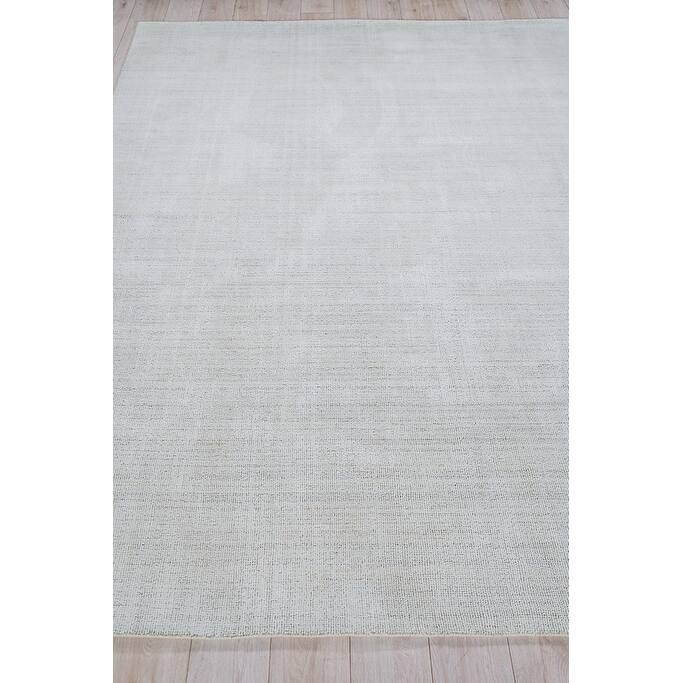 Exquisite Rugs Poliforma Handmade Handloomed Polyester Light Beige Area Rug