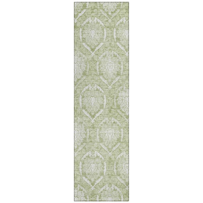 Machine Washable Indoor/ Outdoor Chantille Traditional Damask Rug