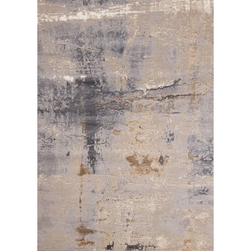 HomeRoots Abstract Modern Rectangle Area Rug - 5' X 8'