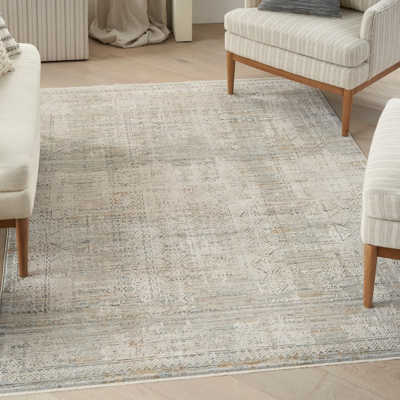 Nourison Nyle Tribal Geometric Area Rug - 5' 3" x 7' 10" - Ivory Multicolor