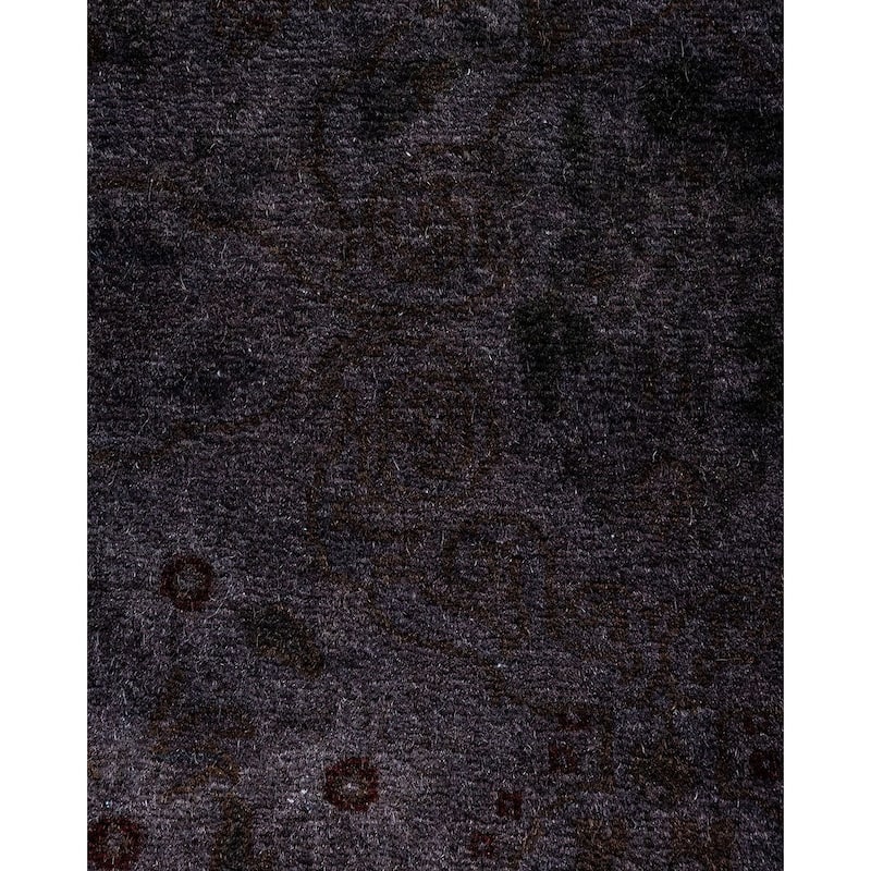 Fine Vibrance, One-of-a-Kind Hand-Knotted Runner Rug - Brown, 3' 1" x 9' 2" - 3' 1" x 9' 2"