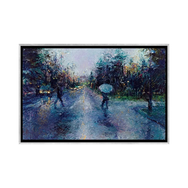 iCanvas "Slippery Sidewalk" by Iris Scott Framed