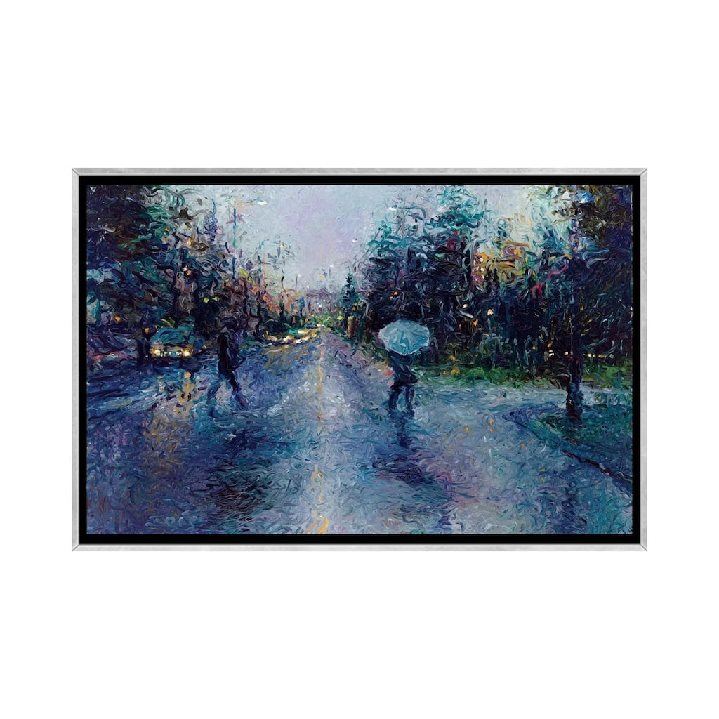 iCanvas "Slippery Sidewalk" by Iris Scott Framed