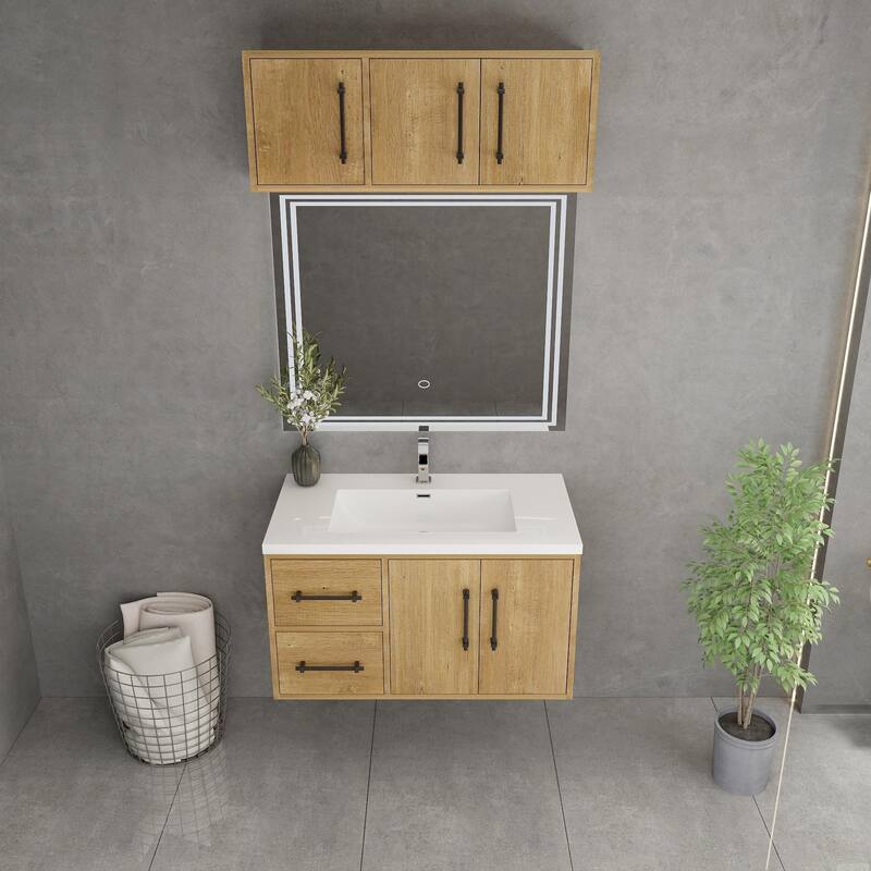 Victoria 36'' L Wall-Mounted Vanity Set with Motion Sensor LED light Top Cabinet