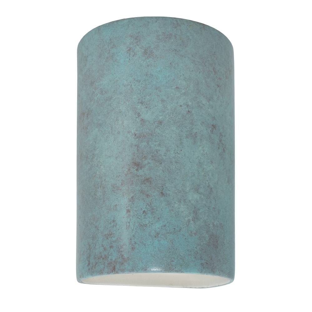 Justice Design Ambiance - Large ADA Cylinder Wall Sconce - Closed Top (Outdoor) - Replaceable Bulb