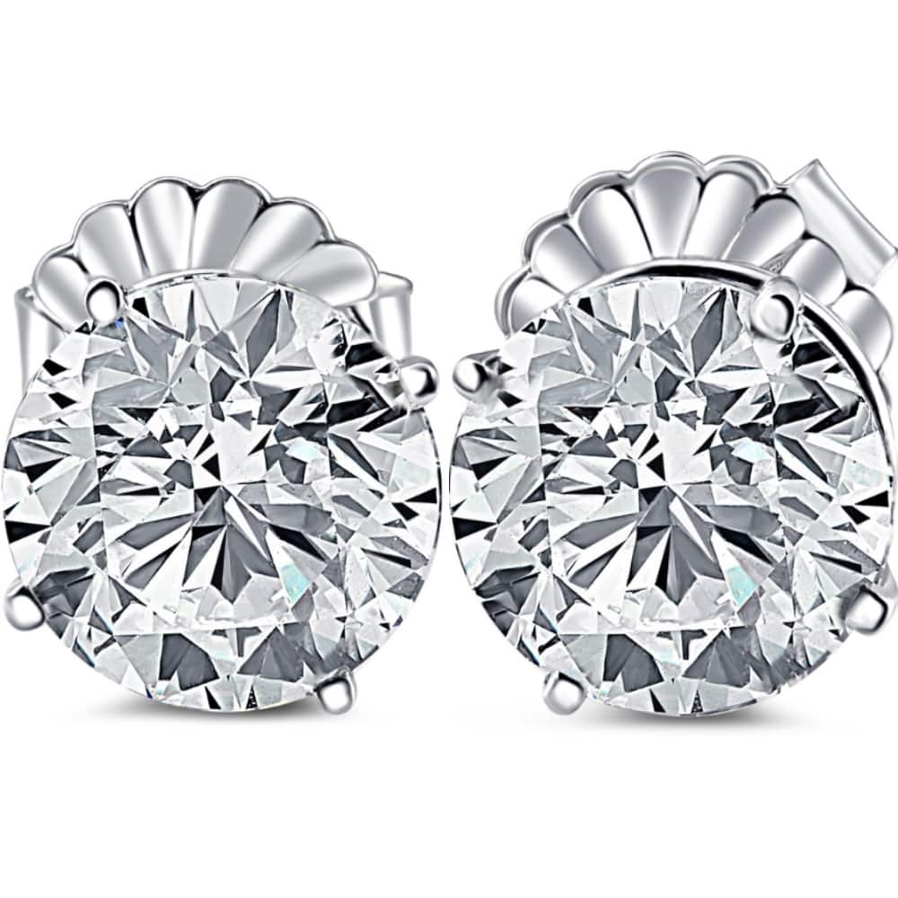 Bliss Diamond 8Ct TW Certified Lab Grown Diamond Studs in White Gold