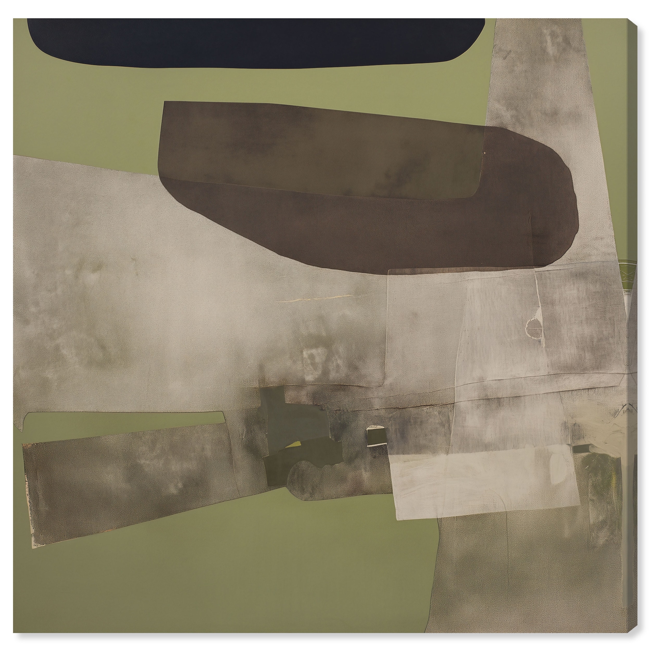 Olive Fields I Living Room Wall Art Canvas Print by Art Remedy