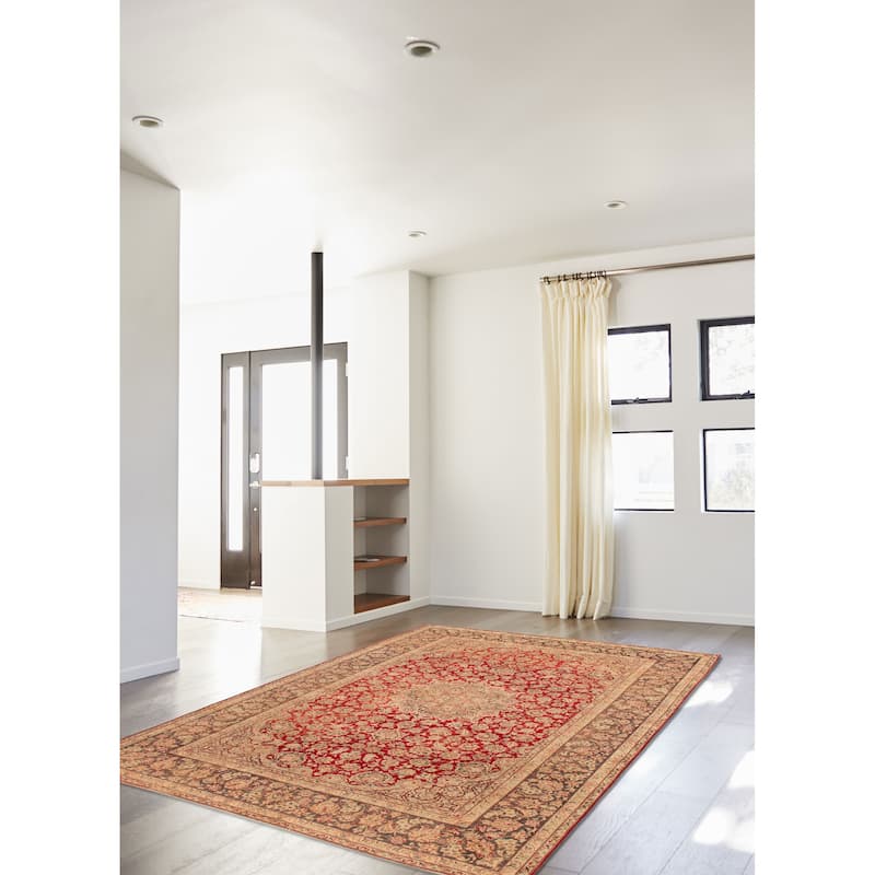 ECARPETGALLERY Hand-knotted Antalya Vintage Red Wool Rug - 9'7 x 12'10