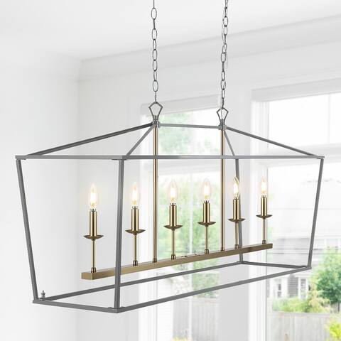 Marion Lantern Metal LED Pendant, by JONATHAN Y