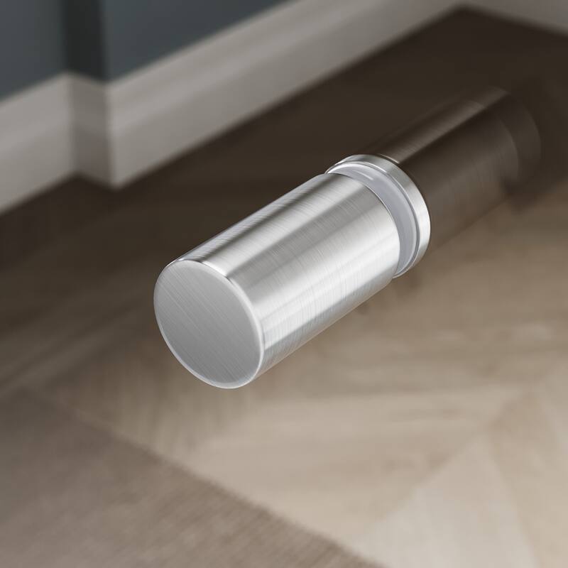 Elegant Double Sliding Shower Door 46.5 in.- 48 in. W x 72 in. H in Brushed Nickel Finish