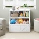 preview thumbnail 10 of 13, Kids Bookshelf, Wooden Toy Storage Organizer with Cubby