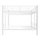 preview thumbnail 11 of 9, Modern Twin Over Twin Size Metal Frame Bunk Bed with Ladder and High Guardrail, Able to Split, Storage Space