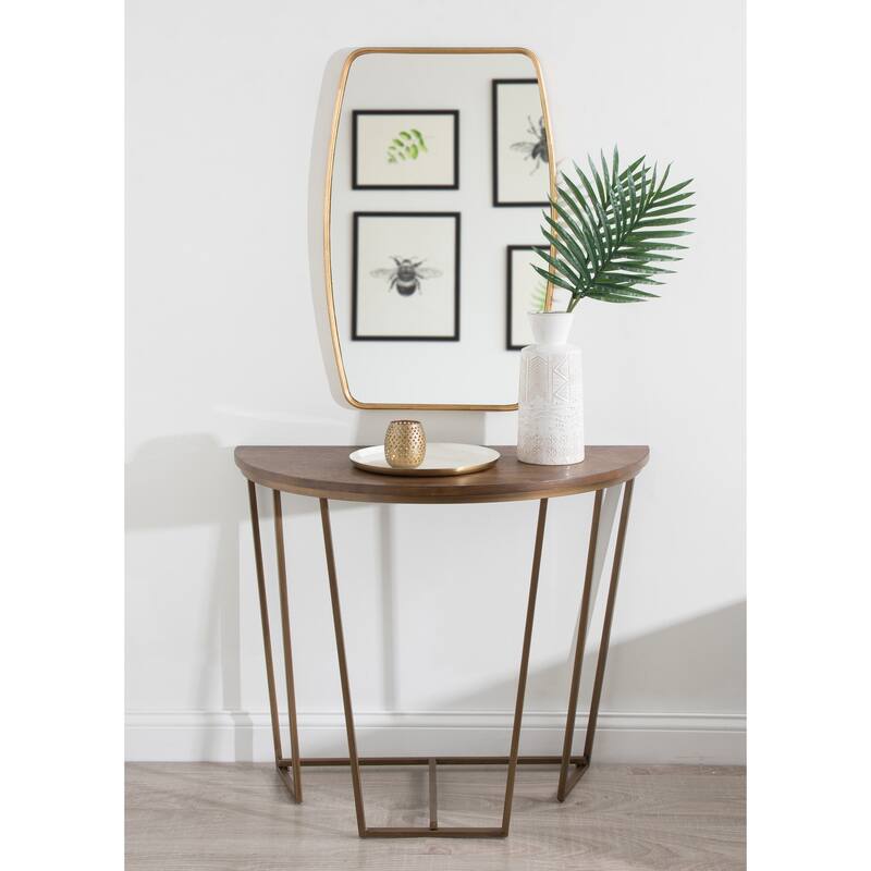 Kate and Laurel Solvay Wood and Metal Console Table - 36x18x29.75