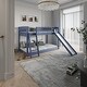 preview thumbnail 15 of 18, Kids Bunk Bed Twin Over Twin with Slide and Stairs, Heavy Duty Solid Wood Twin Bunk Beds