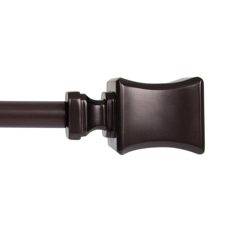 UTOPIA ALLEY Wall Mounted 3/4 Inch Curtain Rod - Curtain Rods For Windows, Adjustable Drapery Rods