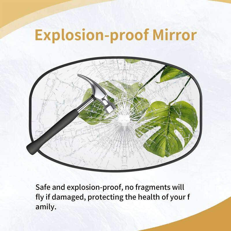 2 Pack Oval Mirror Vanity Decorative Wall Mirror