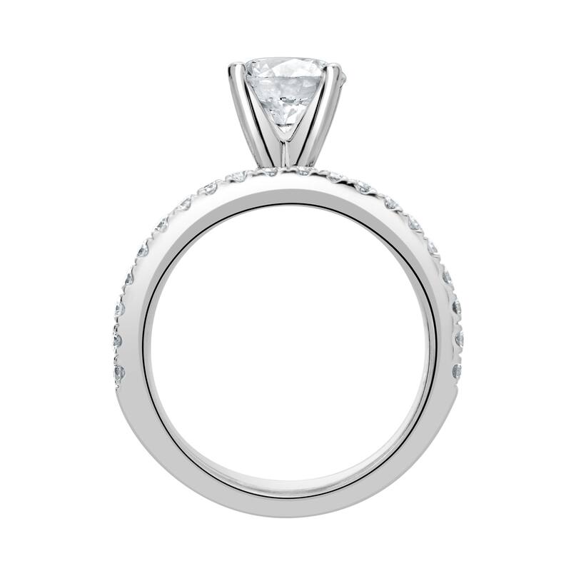 Auriya 14k-White Gold Lab Grown Round Diamond Bridal-Ring-Set 1.45 ct. tw. (G-H VS)