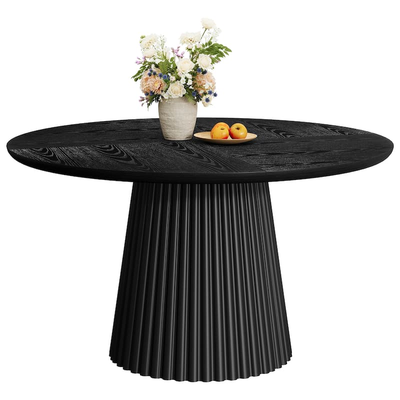 Wood Dining Table, Round Kitchen Table, Living Room Bistro Dinner Accent Table