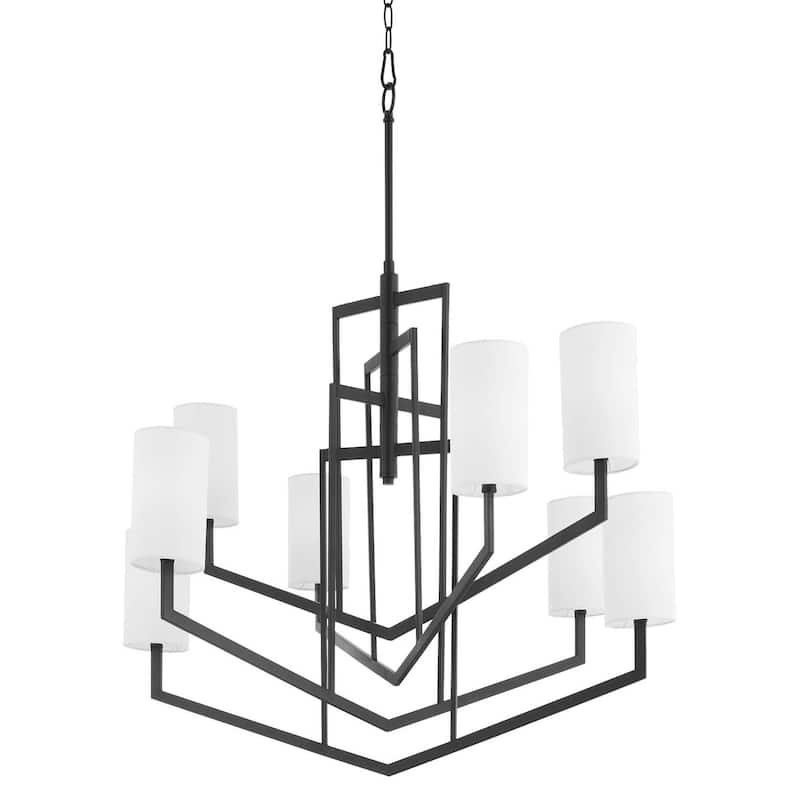 Quorum International 6078-8 Bolivar 8 Light 40" Wide Chandelier - Matte Black
