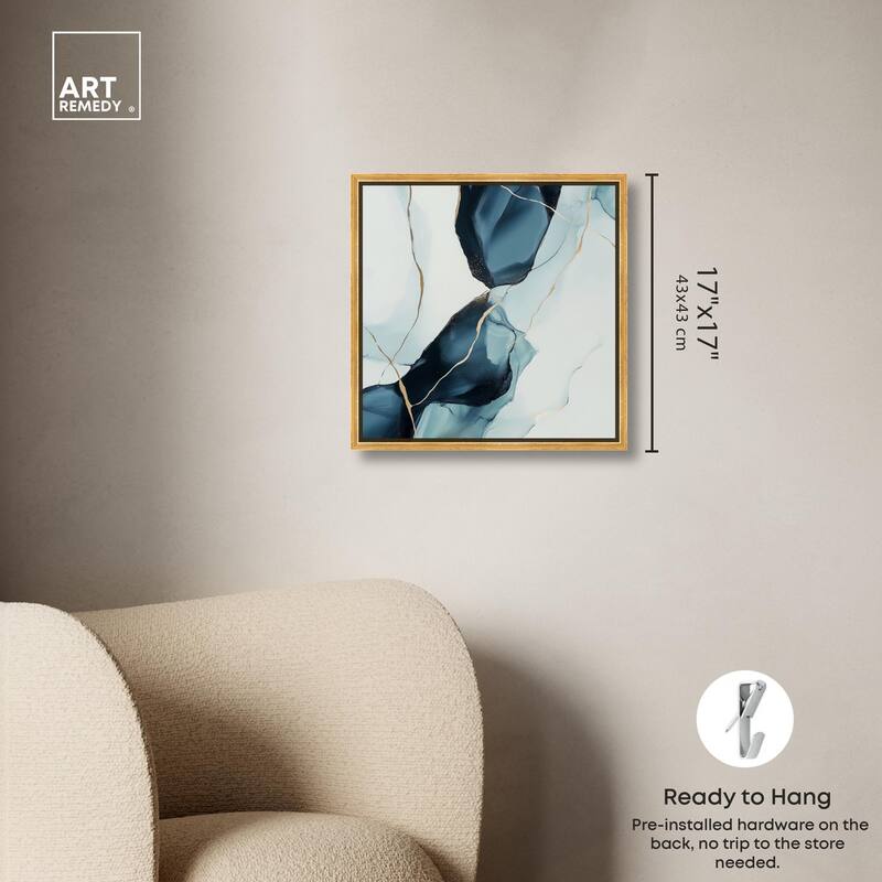Cerulean Flow III Canvas by Art Remedy