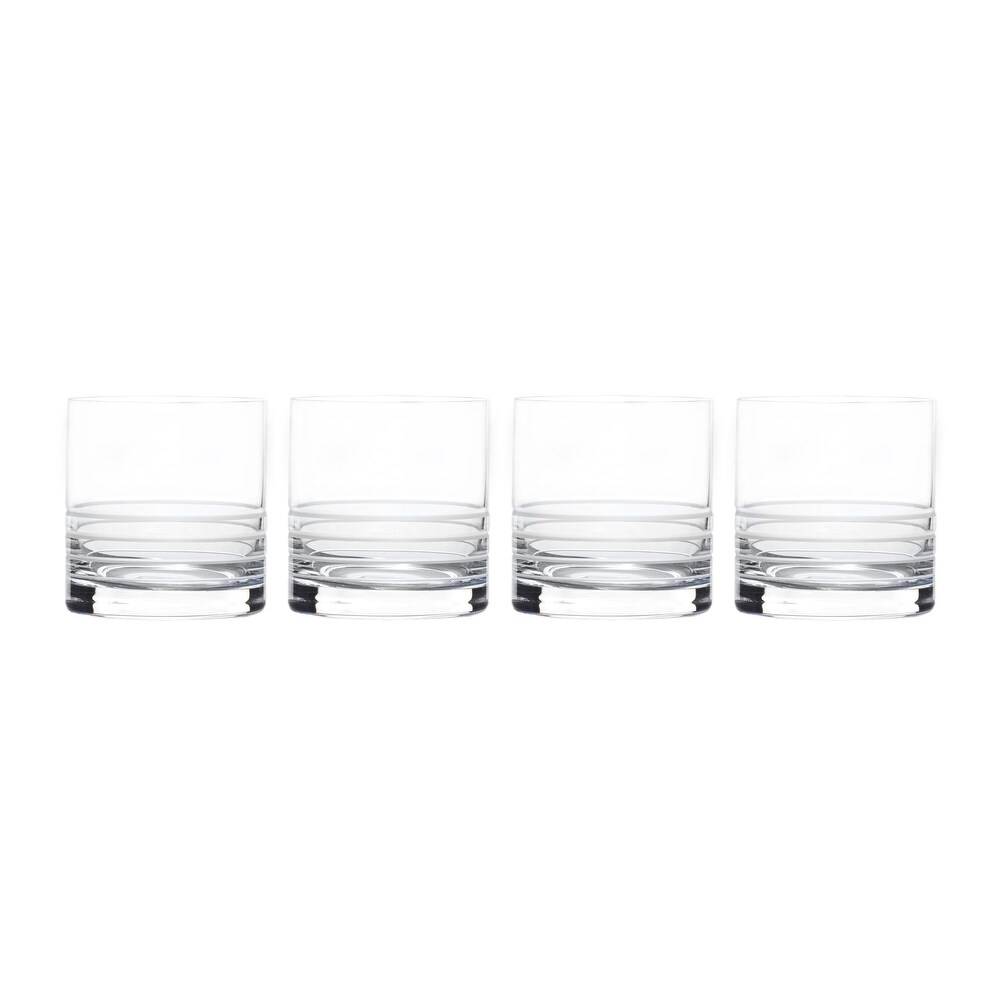 Mikasa Color Swirl Highball Glass Tumbler Cups, Set Of 4, Blue & Reviews