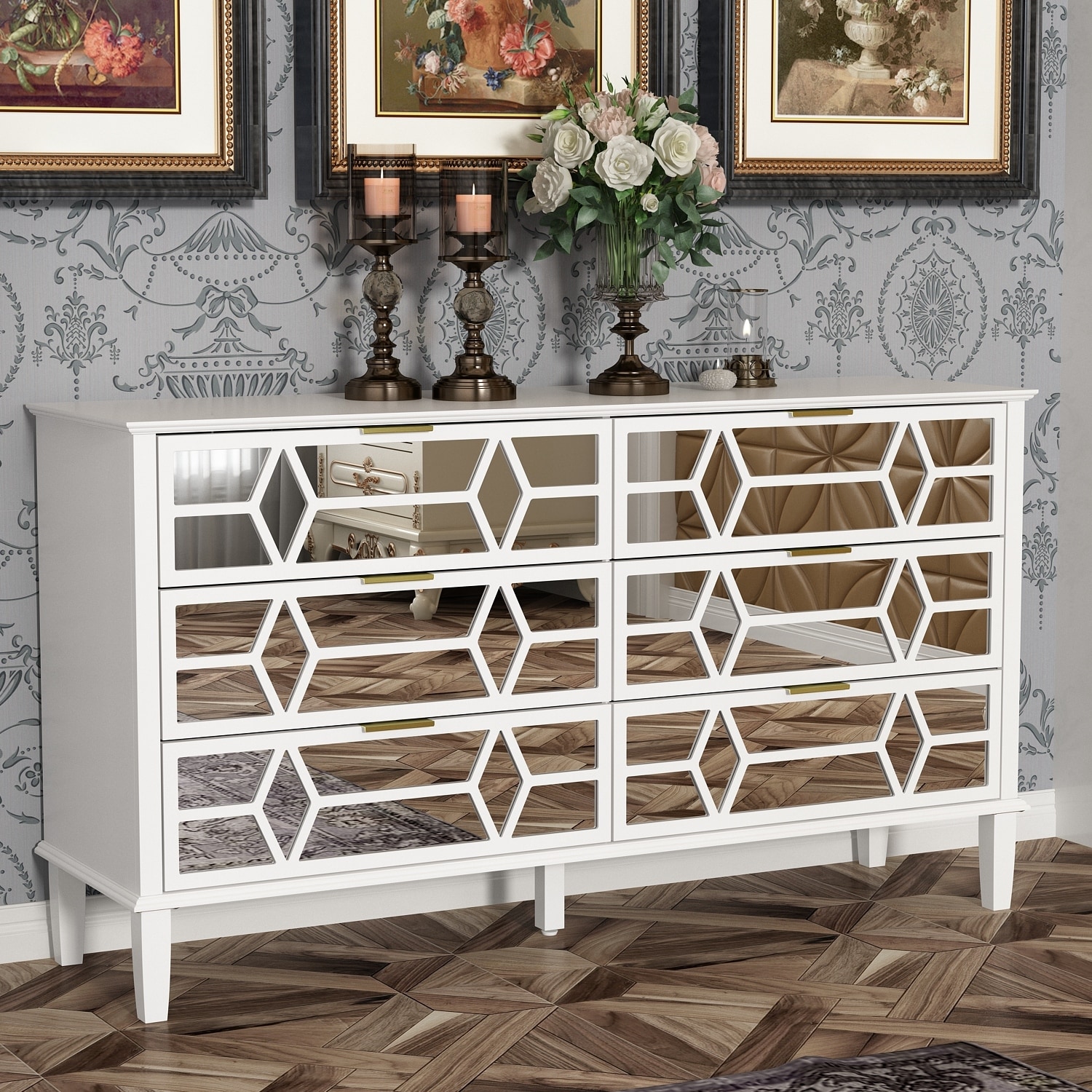 Cheap glass outlet dresser