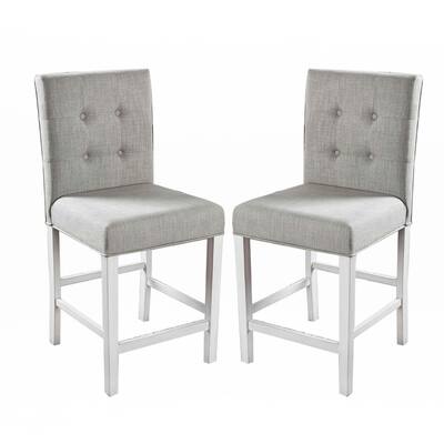 Set of 2 Fabric Counter Height Chair