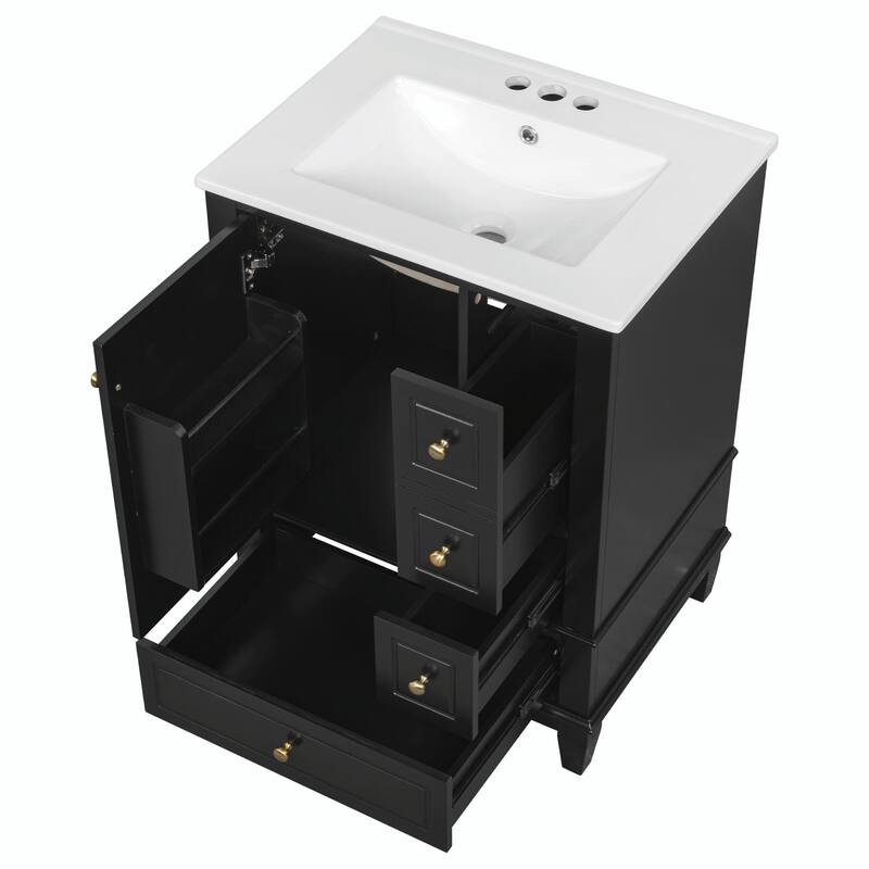 24" Bathroom Vanity with Sink and Drawers