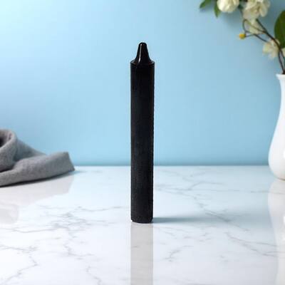 6 Inch Black Taper Slim Candle Ideal for Home Decoration or Spiritual Practices - 6" x 3/4"