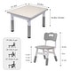 preview thumbnail 5 of 18, YUKOOL Kids Study Table and Chairs Set - Adjustable Height and Stylish Design