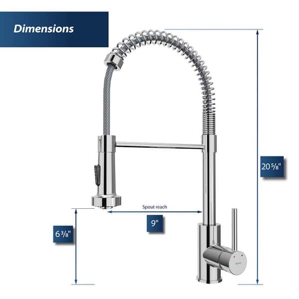 dimension image slide 0 of 5, Karran Loxton Touchless Single-Handle Pull-Down Sprayer Kitchen Faucet