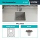 preview thumbnail 16 of 35, Lexicon Drop-In Quartz 16 Inch Single Bowl Kitchen Sink Kit