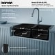 preview thumbnail 5 of 17, Karran Drop-In Quartz 33 in. 1-Hole 60/40 Double Bowl Kitchen Sink Kit